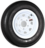 Trailer Tire On Rim 5238 530-12 5.30-12 White Spoke Wheel 5 Bolt C Bias