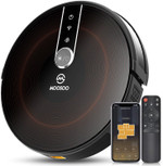 MOOSOO RT50 Robot Vacuum Wi-Fi Connected 2200Pa Suction Robotic Vacuum Cleaner Ideal for Pet Hair Carpet Hard Floors