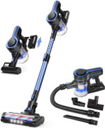 4-in-1 Handheld Cordless Vacuum 24kpa Stick Vacuum Cleaner for Hard Floor Carpets, Blue