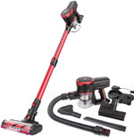 Moosoo K17 Cordless Vacuum 2 in 1 Stick Vacuum Cleaner for Hard Floors Carpet - More Accessories