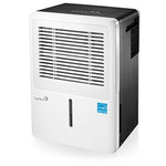 ivation 50-pint energy star dehumidifier - compressor dehumidifie for spaces up to 3,000 sq ft - includes programmable humidistat, hose connector, auto shutoff/restart & washable filter (50 pint)