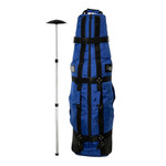 CHARLIE10 Rolling Golf Travel Bag (Blue) with Club Protector Rod | Fits Most Stand or Cart Bags