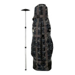 CHARLIE10 Rolling Golf Travel Bag (Camo) with Club Protector Rod | Fits Most Stand or Cart Bags