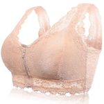 UF Lace Sexy Bra Gather Front Zipper Bras For Women