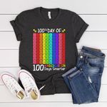 100th Day Of School, Kindergarten 100 Days Smarter Shirt