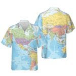 World Map Full Print Hawaiian Shirt - Short Sleeve Hawaiian Shirt