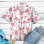 Flamingo Hawaiian Short Sleeve Shirt - Short Sleeve Hawaiian Shirt