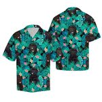 Black Russian Terrier Tropical Hawaiian Shirt - Short Sleeve Hawaiian Shirt