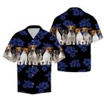 Jack Russell Terrier Black Hawaiian Shirt - Short Sleeve Hawaiian Shirt