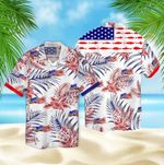 Fishing American Flag Hawaiian Shirt - Short Sleeve Hawaiian Shirt