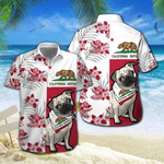 Pug California Republic Hawaiian Shirt - Short Sleeve Hawaiian Shirt