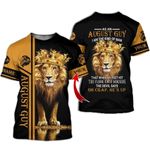 August Guy Lion King Personalized Name 3D All Over Printed Shirt - 3D T-Shirt