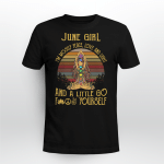 June Girl I'm Mostly Peace Love And Light Buddha Yoga Shirt