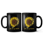 You Are My Sunshine Skull Sunflower Coffee Mug