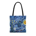 Van Gogh’s Painting Starry Night Doctor Who All Over Print Tote Bag