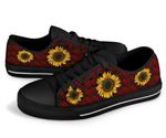 Sunflower Rose Black Low Top Canvas Shoes Men & Women