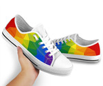 Rainbow LGBT White Canvas Low Top for Men & Women