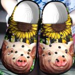 Girl Love Pig Sunflower Unisex Clog Shoes