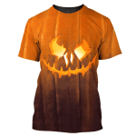 Halloween Pumkin Light 3D Full Print Shirt - 3D T-Shirt