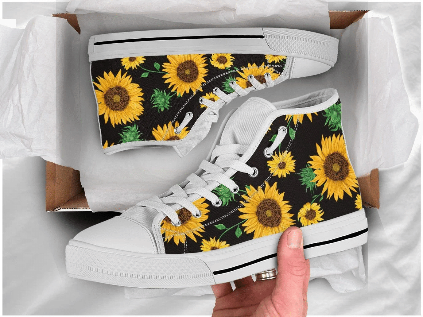 Sunflower High Top Shoes for Men & Women