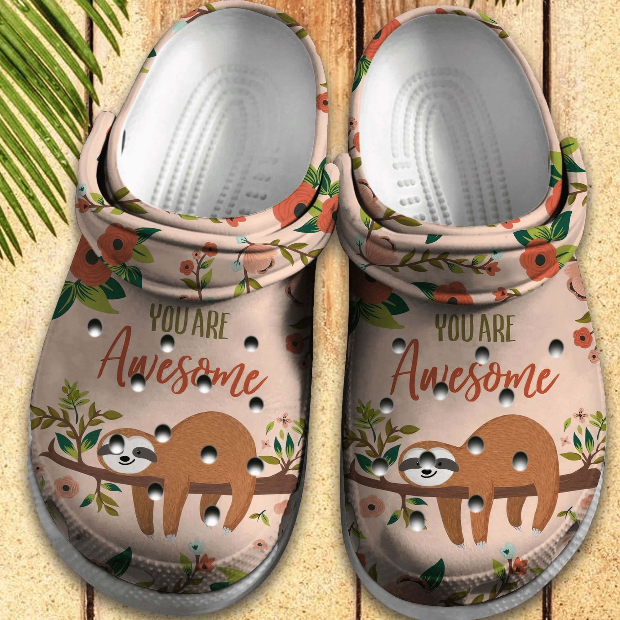 Sloth You Are Awesome Unisex Clog Shoes