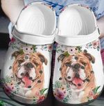 Pug Dog Flower Clog Unisex Shoes