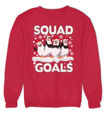 Squad Goals Ugly Penguin Santa Christmas Sweatshirt