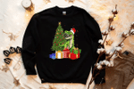 Santa Dinosaur Christmas Tree Gift Holliday Christmas Sweatshirt