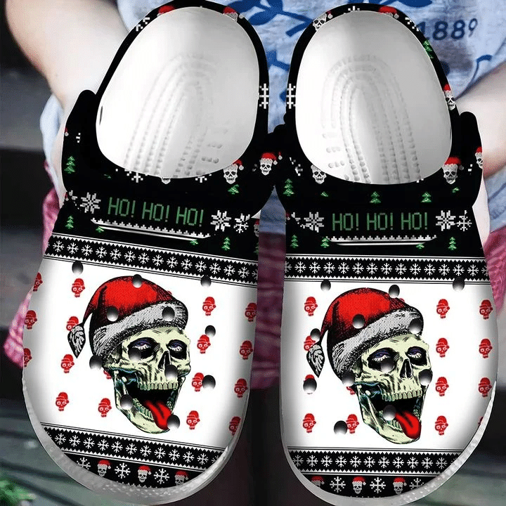 Hohoho Skull Christmas Unisex Clog Shoes