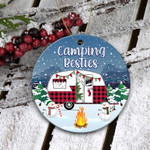 Camping Besties Camping Car Circle Ornament