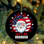Let's Go Brandon 2021 Santa Circle Ornament