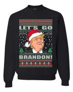 Trump Ugly Christmas Let's Go Brandon Christmas Sweatshirt