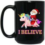 I Believe In Santa Ugly Unicorns Christmas Coffee Mug