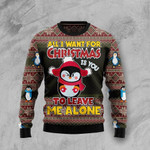Ugly Penguin All I Want For Christmas Is You To Leave Me Alone Christmas Sweater