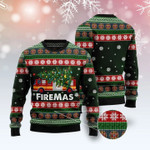 Fireman Firefighter Firemas Christmas Tree Christmas Sweater