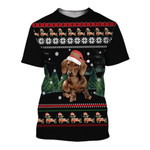 Dachshund Santa Dachshund Lover Christmas Gift  All Over Print 3D Shirt
