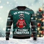 We Wish You A Trashy Christmas Funny Raccoon Santa Christmas Sweater