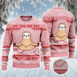 Sloth Yoga Elf You See Kay Why Oh You Christmas Sweater