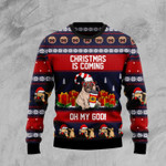 Oh My God! Christmas Is Coming Pug Santa Christmas Sweater