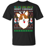 Snowman Merry Corgmas Dog Lover Christmas Shirt