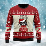 Black Cat Santa Claws Christmas Sweater