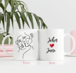 Personalized Two-sided Mug For Couple - Anniversary & Wedding Gifts