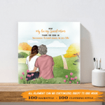 Thanks For Being An Awesome GrandMom In My Life 003 - Personalized Canvas Print - Personalized Gifts For Family - Mother’s Day