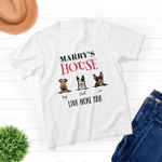 Personalized Unisex T-shirt for Dog Lovers & Cat Lovers - Dogs' House Live Here Too