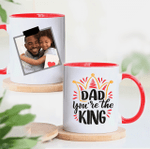 Dad, You Are The King - Personalized Two-sided Mug For Dad - Accent Mug - Customize Your Photo