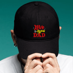 Love You Dad - Brushed Twill Unstructured Dad Cap - Gift Idea For Father's Day