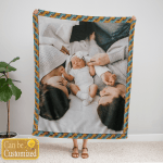 Custom Photo Blanket 002 - Personalized Blanket - Cozy Fleece Blanket - Personalized Gift For Family