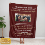 Custom Photo Blanket 003 - Personalized Blanket - Cozy Fleece Blanket - Personalized Gift For Couple