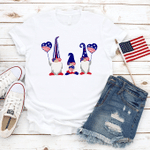 Three Funny Gnomes T-shirt American Flag Shirt 4th Of July Gift America Freedom Independence Day Unisex T-Shirt