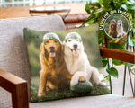 Custom Pet Photo Add Picture, Personalized Throw Pillow, Home Décor, Gift For Dog Lovers, Gift For Dog Mom Dog Dad, Housewarming Gifts